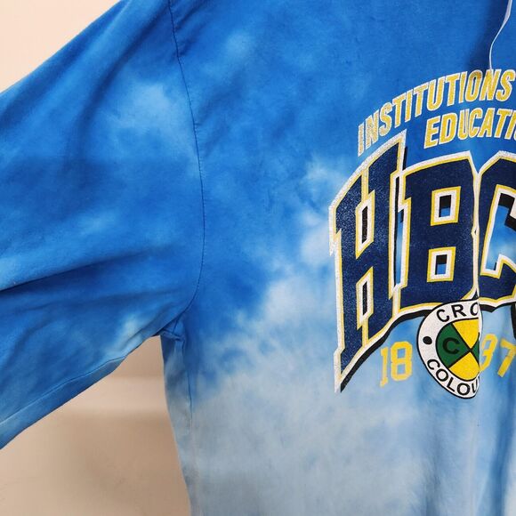 Cross Colours HBCU Long Sleeve Tie Dye T-Shirt Men's Large Blue NWT 0956 - Picture 7 of 8